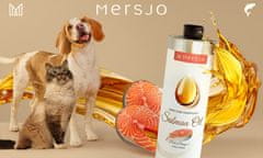 Mersjo Mersjo 100 % norveško lososovo olje za pse in mačke v aluminijasti pločevinki 1000 ml