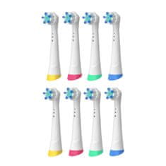 Ultrasonic glava ščetke za Oral-B iO Gentle Clean serijo, 8 kos, beli nastavki