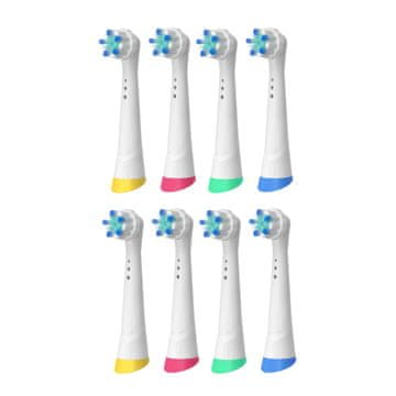 Ultrasonic glava ščetke za Oral-B iO Gentle Clean serijo, 8 kos, beli nastavki