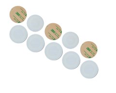 Mave 10 kos Mehke plastične NFC nalepke velikosti 50 mm, čip NTAG213, zaščita za uporabo na kovinah, lepilo 3M