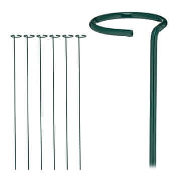 Northix Temno zeleni kovinski oporniki za rastline set 6 vrt