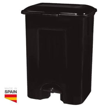 GSC Koš za smeti 80l s pedalom črn gsc