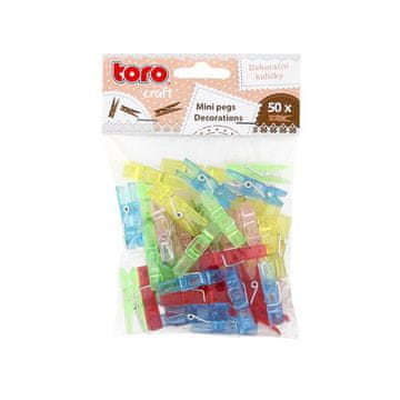 Toro Plastični mini kljukici 50 kosov - mešane barve/modeli