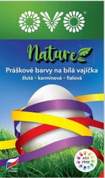 OVO Barve za velikonočna jajca nature RUMENA, KARMIN, VIJOLIČNA