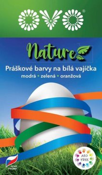 OVO Barve za velikonočna jajca nature MODRA, ZELENA, ORANŽNA