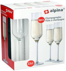 Alpina KOZARCI ZA ŠAMPANJEC 220ML 6 KOSOV