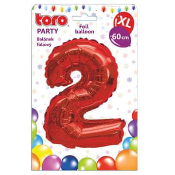 Toro Balónek fóliový číslice "2" XL 60cm červený