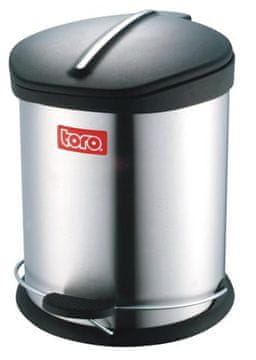Toro Koš za odpadke s plastičnim pokrovom, prostornina 5 l, 23 x 27 cm