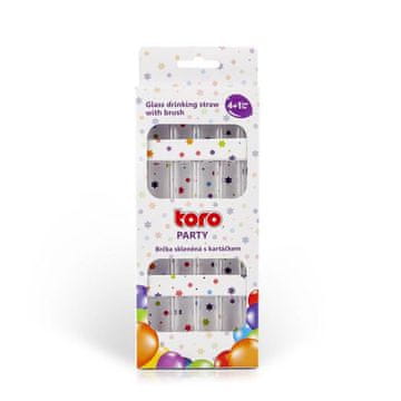 Toro Stekleni slamici s krtačko 4+1