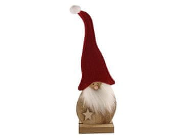 SANTA CLAUS IZ FILCA NA LESENI PODLAGI 29CM ČRNA