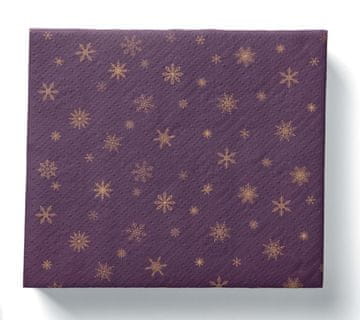 BOŽIČNI PRTIČKI TEMNO VIJOLIČNI 3PLY 33X33CM