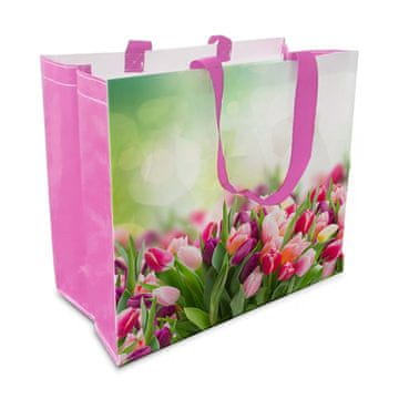 NAKUPOVALNA VREČKA TULIPANI 43X37X21,5CM