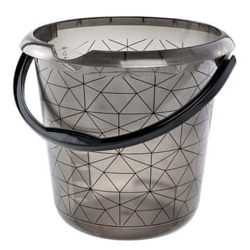 keeeper OKRAŠENO VEDRO, 30X28CM KRISTALNO SIVO 10L
