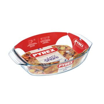 Pyrex OVALNA POSODA ZA PEKO 38X27CM, BOROS.STEKLO