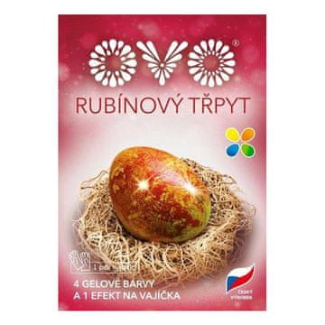 OVO Barve za velikonočna jajca gel z učinkom rubinastih bleščic 5 kos