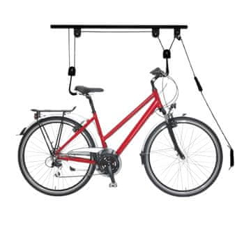 Northix Stropno dvigalo za kolo 14 m kabel jeklo nosilec 4 m strop
