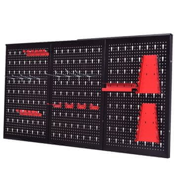 Northix Perforirana stenska plošča za orodje 120x60 cm 17-delni set