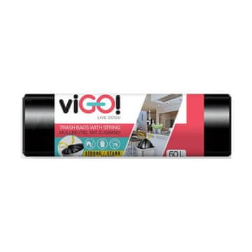 VIGO Vrečke za smeti na vrvico 60l 15 kos