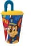 PLASTIČNA SKODELICA S SLAMICO, PATRULJA 430ML, MODRA