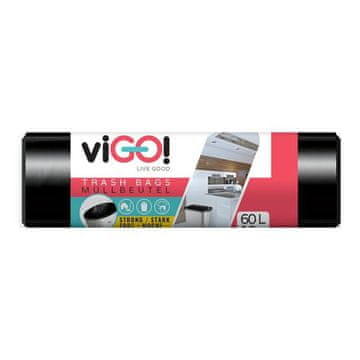 VIGO Vrečke za smeti ! – 60 l, 28 mic, 10 kosov, črne