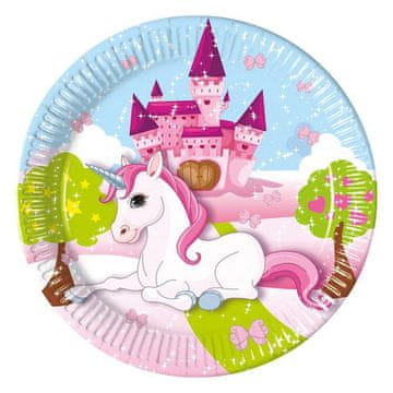 Procos Papirnati krožnik 20 cm enorožec 8 kos