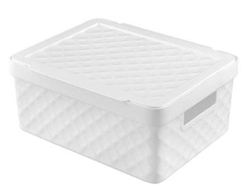 Diamond Plastični koš s pokrovom HEIDRUN 36x27x14cm MEŠANE barve