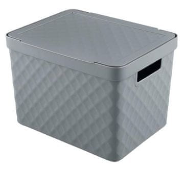 Diamond Plastična košara s pokrovom HEIDRUN 36x27x23cm MIX barv