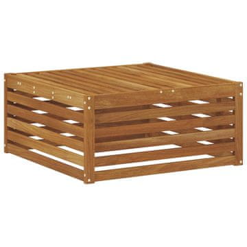 Vidaxl Zunanji puf Naravna 79 x 79 x 37 cm Masiven les akacije
