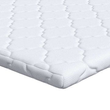 Vidaxl Kokosova blazina Bela 140 x 190 cm žakardna tkanina