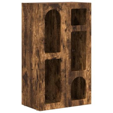 Vidaxl Strani šal Dimljeni oreh 59 x 35 x 100,5 cm Konstruiran les