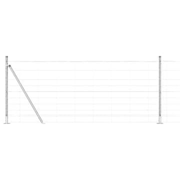 Vidaxl Varjena žična ograja z betonsko podlago 25 x 1 m (Š x V)