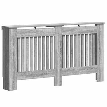Vidaxl Pokrov radiatorja Siva Sonoma 152 x 19 x 81,5 cm