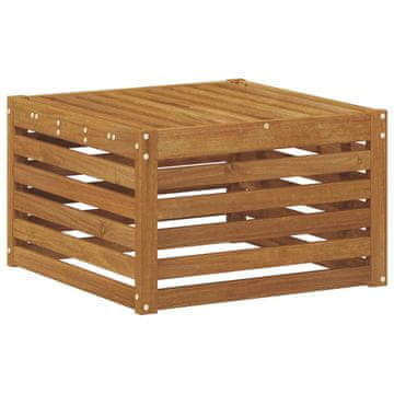 Vidaxl Zunanji puf Masiven les akacije Naravna 59 x 59 x 37 cm