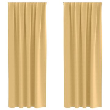 Vidaxl Zavese za zatemnitev z obroči 2 szt. Bež 245 x 140 cm Poliester