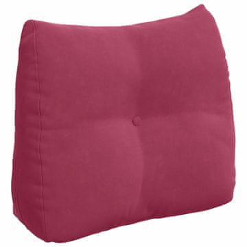 Vidaxl Poglavni vzglavnik Vinorodna rdeča 60 x 24 x 50 cm Žamet