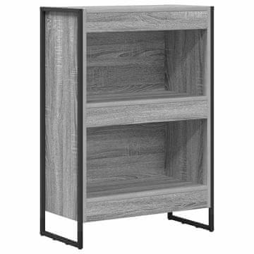 Vidaxl Knjigovni omar Siva Sonoma 60 x 30 x 86,5 cm Konstruiran les