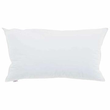 Vidaxl Vzglavnik z blazino Bela 40 x 80 cm Bombaž