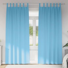 Vidaxl Zavese za zatemnitev z obroči 2 szt. Sveta modra 245 x 140 cm