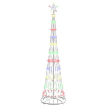 Vidaxl LED božično drevesce večbarvno 51 x 51 x 190 cm Kovina
