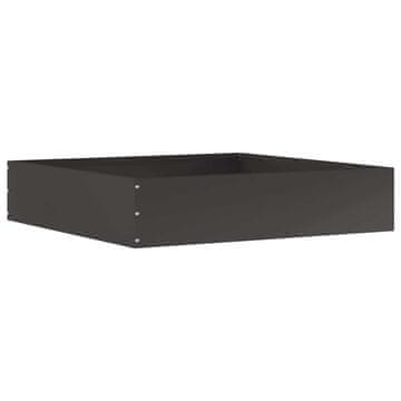 Vidaxl Robovi trave Črna 60 x 60 x 13 cm Jeklo