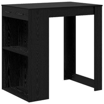 Vidaxl Barska miza 102 x 70 x 103,5 cm Inženirski les Črna Orehovina