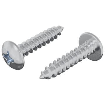 Vidaxl Leseni vijaki 2 szt. srebrna M4 x 20 mm Jeklo