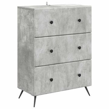 Vidaxl Predalna omara 66 x 34,5 x 90 cm Inženirski les Betonsko siva