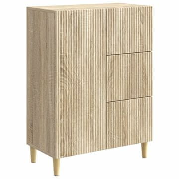 Vidaxl Strani šal Sonoma hrast 66 x 34,5 x 90 cm Inženirski les