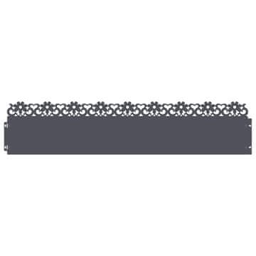 Vidaxl Robniki za trato 20 szt. Antracit 103 x 0,05 x 22 cm Jeklo