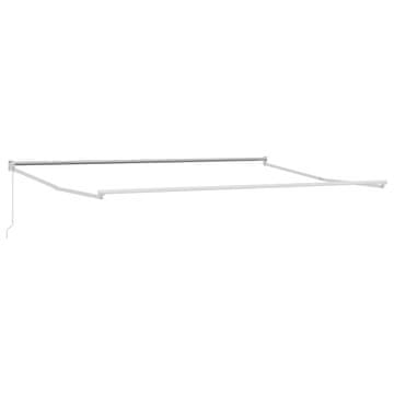 Vidaxl Ročni zložljivi okvir senčila Bela 4 x 2 m Aluminij