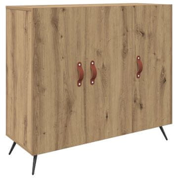 Vidaxl Strani šal Umetni hrast 89,5 x 34 x 80 cm Konstruiran les