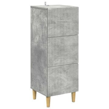 Vidaxl Predalna omara Betonsko siva 33 x 34,5 x 90 cm Inženirski les