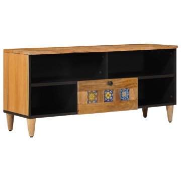 Vidaxl TV omarica s polico Naravna 100 x 33 x 46 cm Masiven les manga