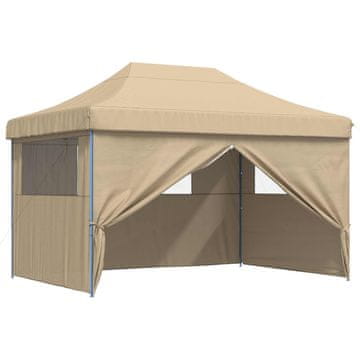Vidaxl Zabavni šotor Bež 279 x 410 x 315 cm Oxford tkanina